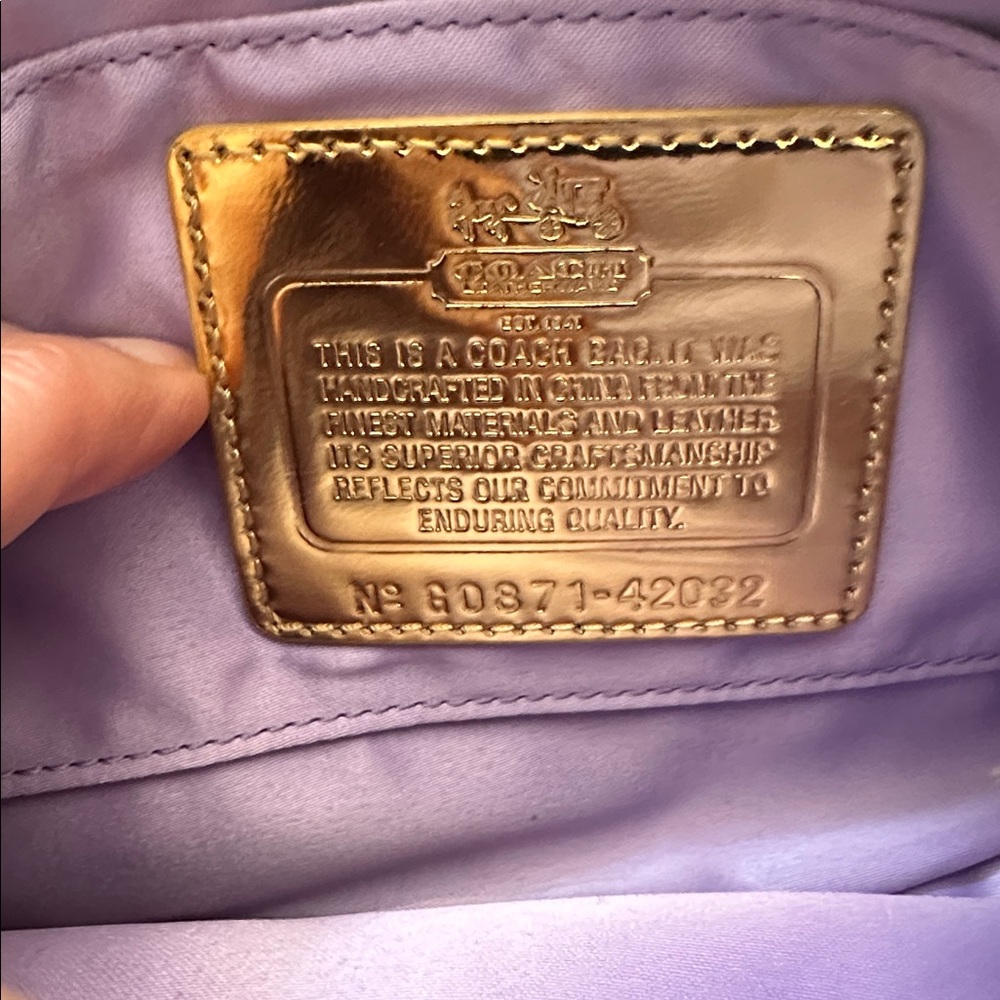 Coach Purple Wristlet Clutch - Picture 3 of 6